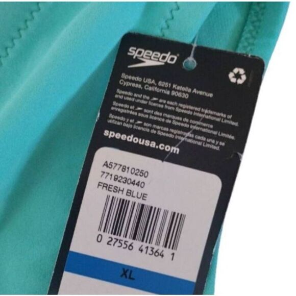 Speedo Fresh Blue Endurance Inner Drawstring Swim Bottoms XL NWT - Picture 10 of 13